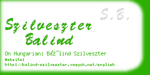 szilveszter balind business card